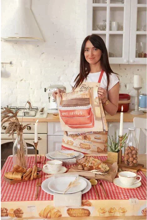 Скатерть "Этель" Bakery house 180х147 см, 100% хлопок, репс 210 г/м2