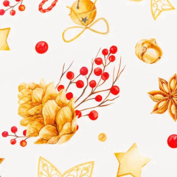 Новогоднее полотенце "Этель" Golden Christmas 40х73 см, 100% хл, саржа 190 гр/м2