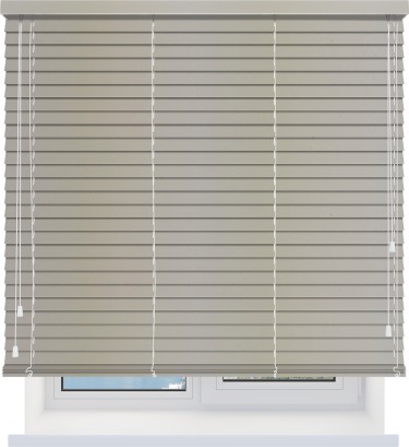 Деревянные жалюзи 50 мм. снежный