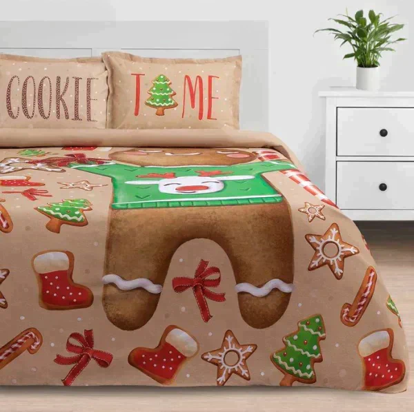 Комплект: пододеяльник и 2 наволочки Cookie time 175*215 см/50*70 см - 2 шт