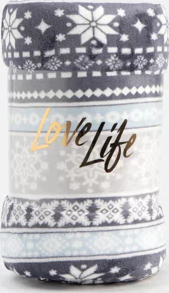 Плед LoveLife "Орнамент" 200*220 см, велсофт,100% п/э, 280гр/м
