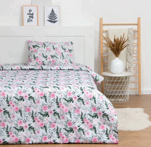 Постельное бельё LoveLife 1.5 сп «Цветы» 147х210, 150х215, 50х70 -1 шт, 100% хлопок, бязь 120 г/м2