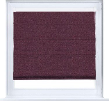 Римская штора «Кортин» кассетная, ткань лён фиолетовый