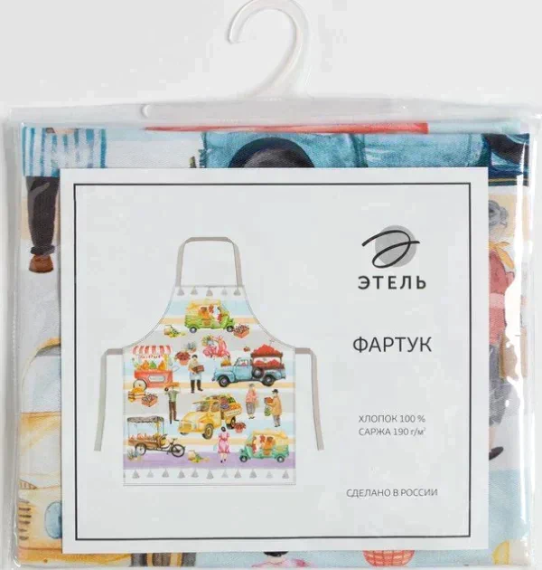 Фартук Этель Food market 70х60 см, 100% хлопок, саржа 190 г/м2