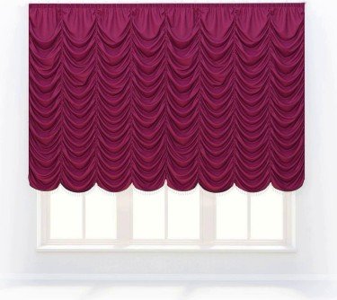 Французская штора «Кортин», вельвет фиолетовый