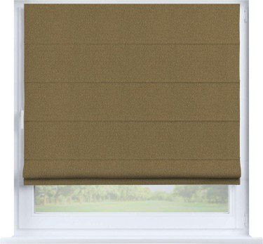 Римская штора «Кортин» на створку, ткань лён димаут, оливковый