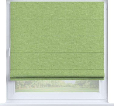 Римская штора «Кортин» на створку, ткань лён зелёный