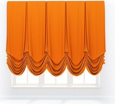 Австрийская штора «Кортин», ткань вельвет терракотовый