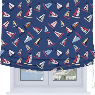 Римская штора Soft с мягкими складками, «Морское приключение»