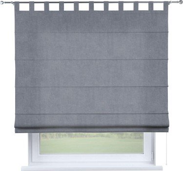 Римская штора «Кортин», канвас васильковый, на петлях