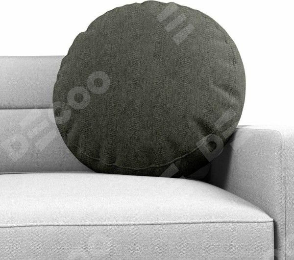 Подушка круглая Cortin твид тёмно-серый