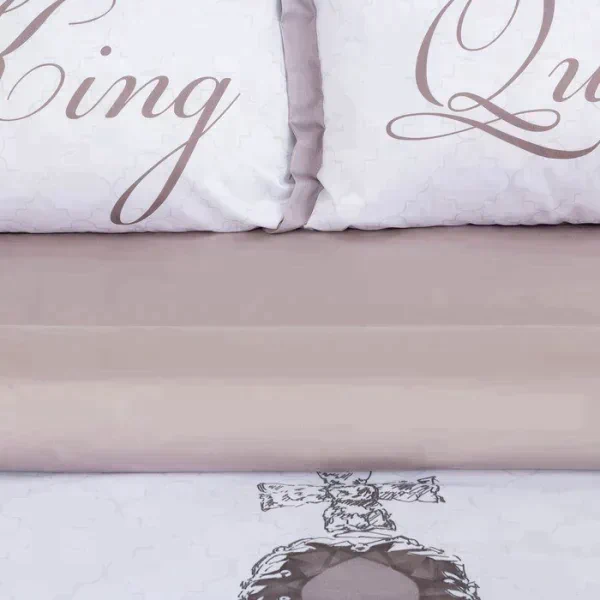 Постельное бельё «Этель» 2 сп King&Queen 175*215 см,200*215 см,50*70+4 см - 2 шт