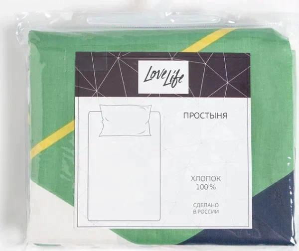 Простыня LoveLife "Трактор" 150*225см, 100% хлопок, сатин, 125г/м²