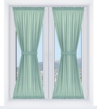 Штора песочные часы «Кортин» блэкаут однотонный ментоловый