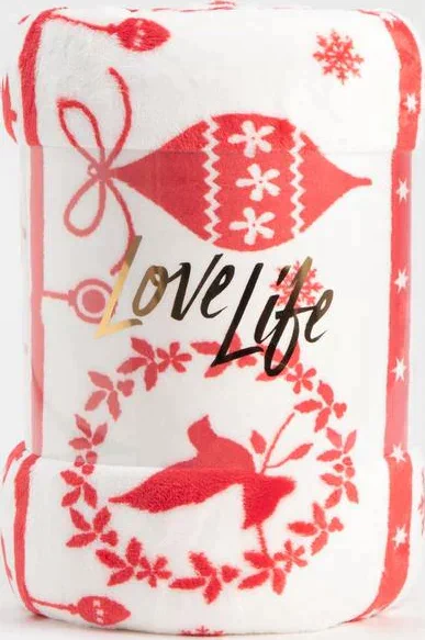 Плед LoveLife "Снежинки" 200*220 см, велсофт,100% п/э, 280гр/м