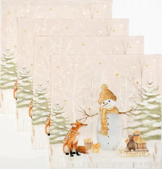 Набор столовый Этель "Christmas forest" скатерть 150*180 +/-3см с ГМВО, салф.40х40см - 8шт,