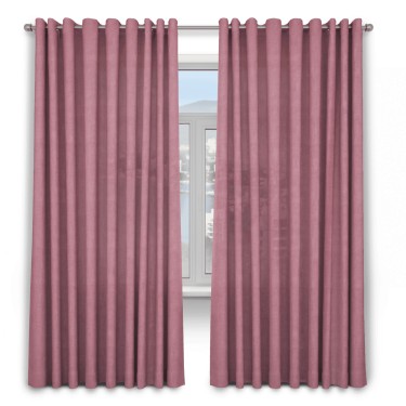 Шторы на люверсах ткань вельвет брусника