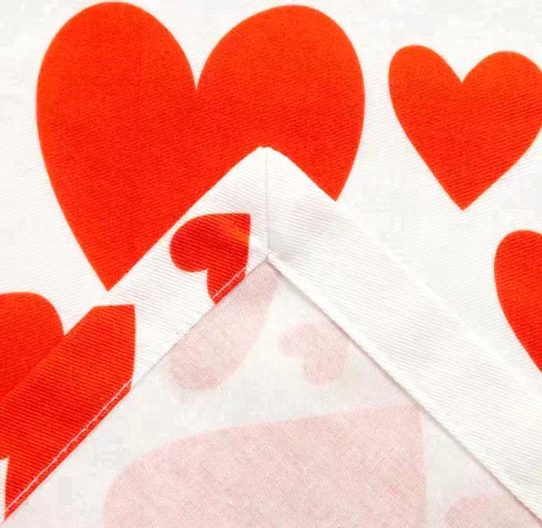 Дорожка на стол "Этель" Red hearts 30х70см, 100% хл, саржа 190 г/м2