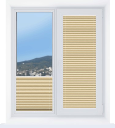 Штора плиссе ткань Жемчуг бежевый