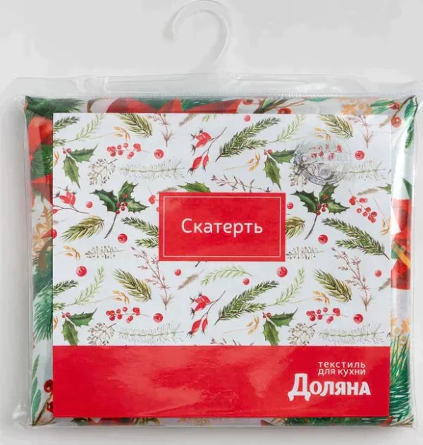Скатерть Доляна «Новый год: Праздник зимы» 145*300 см, 100% п/э