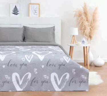 Покрывало LoveLife 2 сп "Сердца" 180*210±5см, микрофайбер, 100% п/э