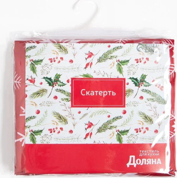 Скатерть Доляна «Новый год: Снежинки»145×180 см, 100% п/э
