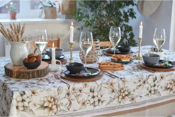 Скатерть "Этель" Floral mood 220х147 см, 100 % хлопок, репс 210 гр/м2