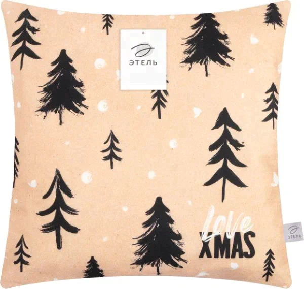 Наволочка Этель "Love xmas", 40*40 см, 100 п/э, велюр