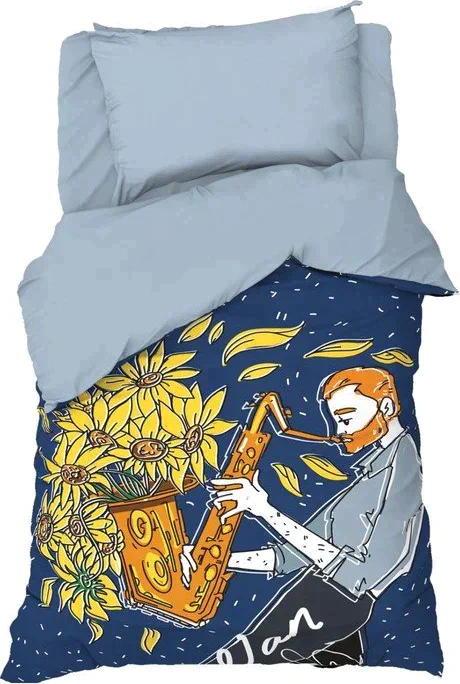 Постельное бельё Этель 1,5 сп "Music and art" 143х215 см, 150х214 см, 50х70 см -1 шт, 100% хлопок, бязь