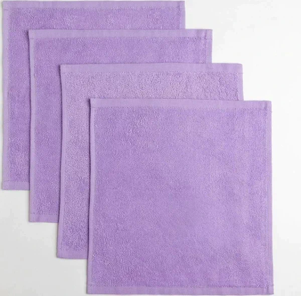 Набор махровых полотенец Lavender 30х30 см-4шт, 100% хлопок 340 гр/м2