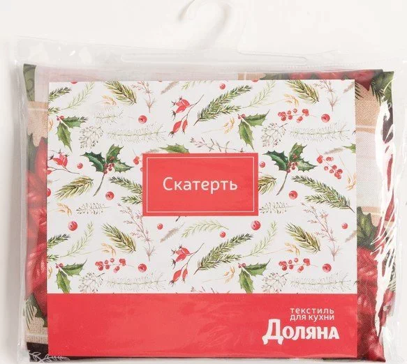Скатерть Доляна Love 110×145 см, 100% п/э