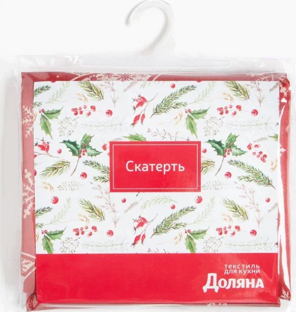 Скатерть Доляна "Ёлочки" 145*300 +/- 2 см, 100% п/э