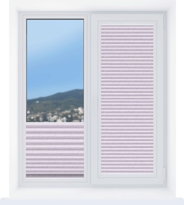 Штора плиссе ткань Краш FR лавандовый, ширина от 20 см