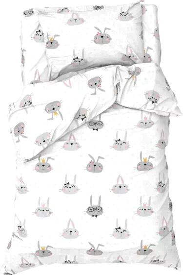 Постельное бельё Этель 1,5 сп "Funny rabbits", 143х215 см, 150х214 см, 50х70 см -1 шт, 100 % хлопок, бязь