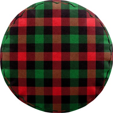 Подушка круглая Cortin «Красочная клетка»