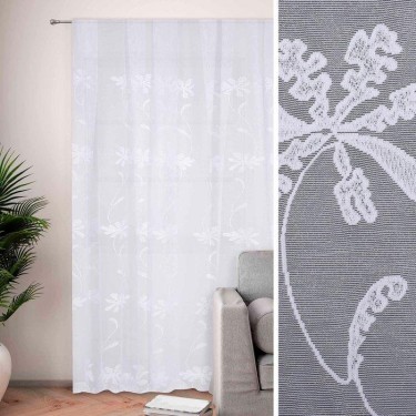 Тюль "Этель" Кипарис, 250х250 см с фестоном, 57 г/м²,100% п/э