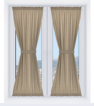 Штора песочные часы «Кортин» вельвет кофейный