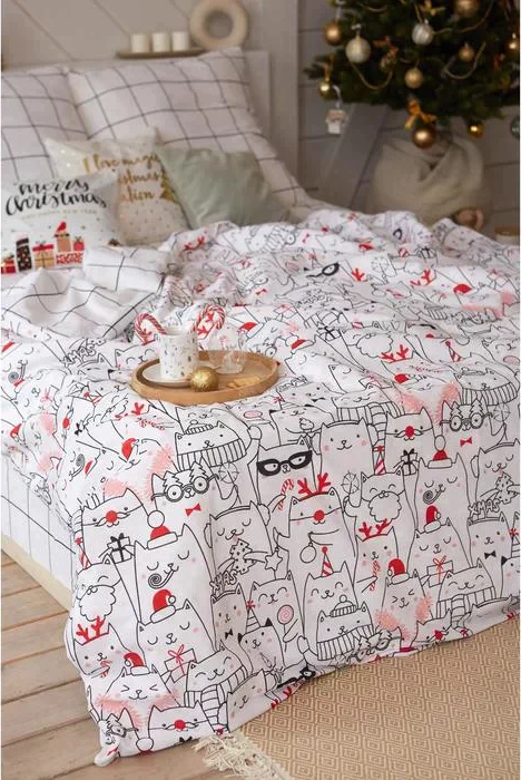 Постельное белье Этель Евро Xmas cat 200*217 см, 240*220 см, 70*70 см - 2 шт
