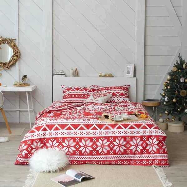 Постельное белье LoveLife дуэт "Christmas ornament" 143*215см-2шт,240*225см,50*70см-2шт