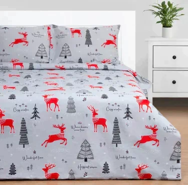 Комплект: пододеяльник и 2 наволочки Cozy winter 200х215 см, 50х70 см - 2 шт, 100% хлопок