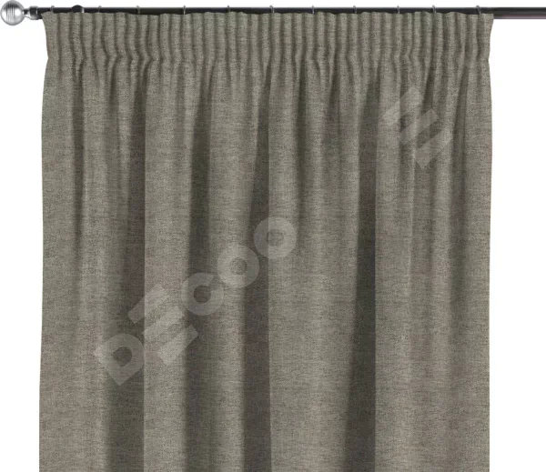 Комплект штор на тесьме «Карандаш», стиф димаут серо-коричневый
