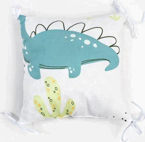 Бортики в кроватку Крошка Я "Little dino" (35х35 см - 8 шт), 100% хлопок