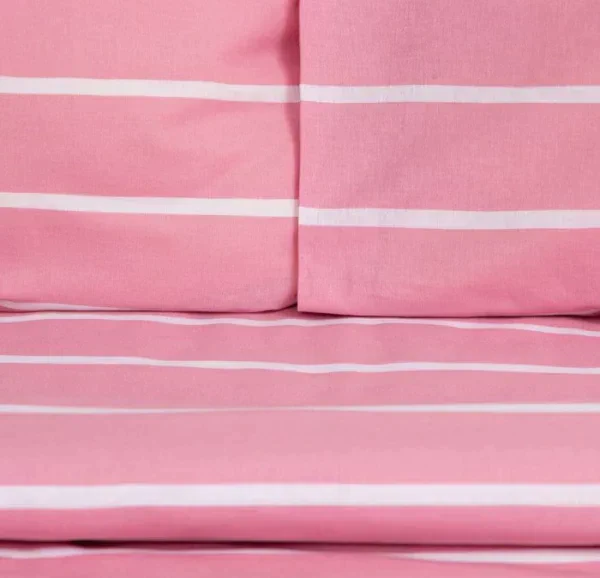 Постельное бельё Этель Дуэт Pink stripes 143х215см-2шт, 220х240см, 70х70см-2шт, 100% хлопок, поплин