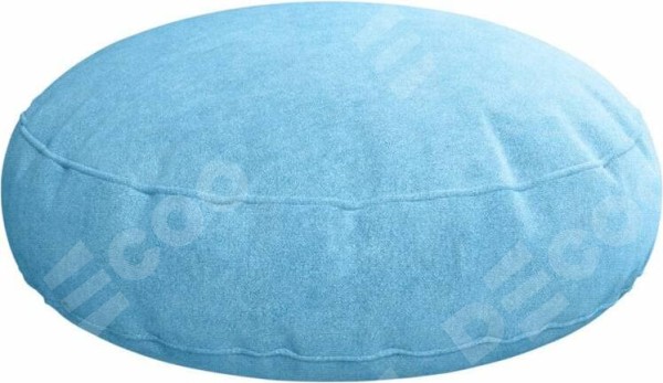 Подушка круглая Cortin вельвет голубой